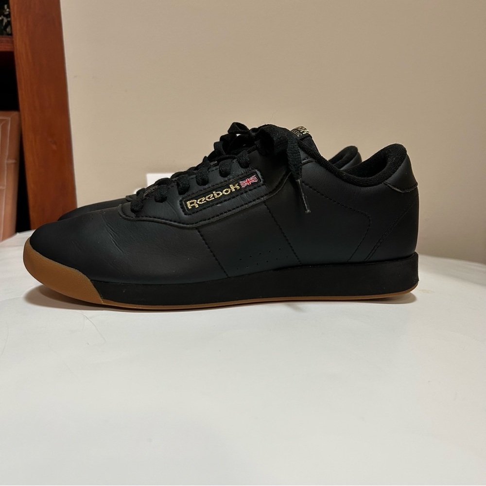 Reebok Women's Black & Gold Princess Shoes - 8